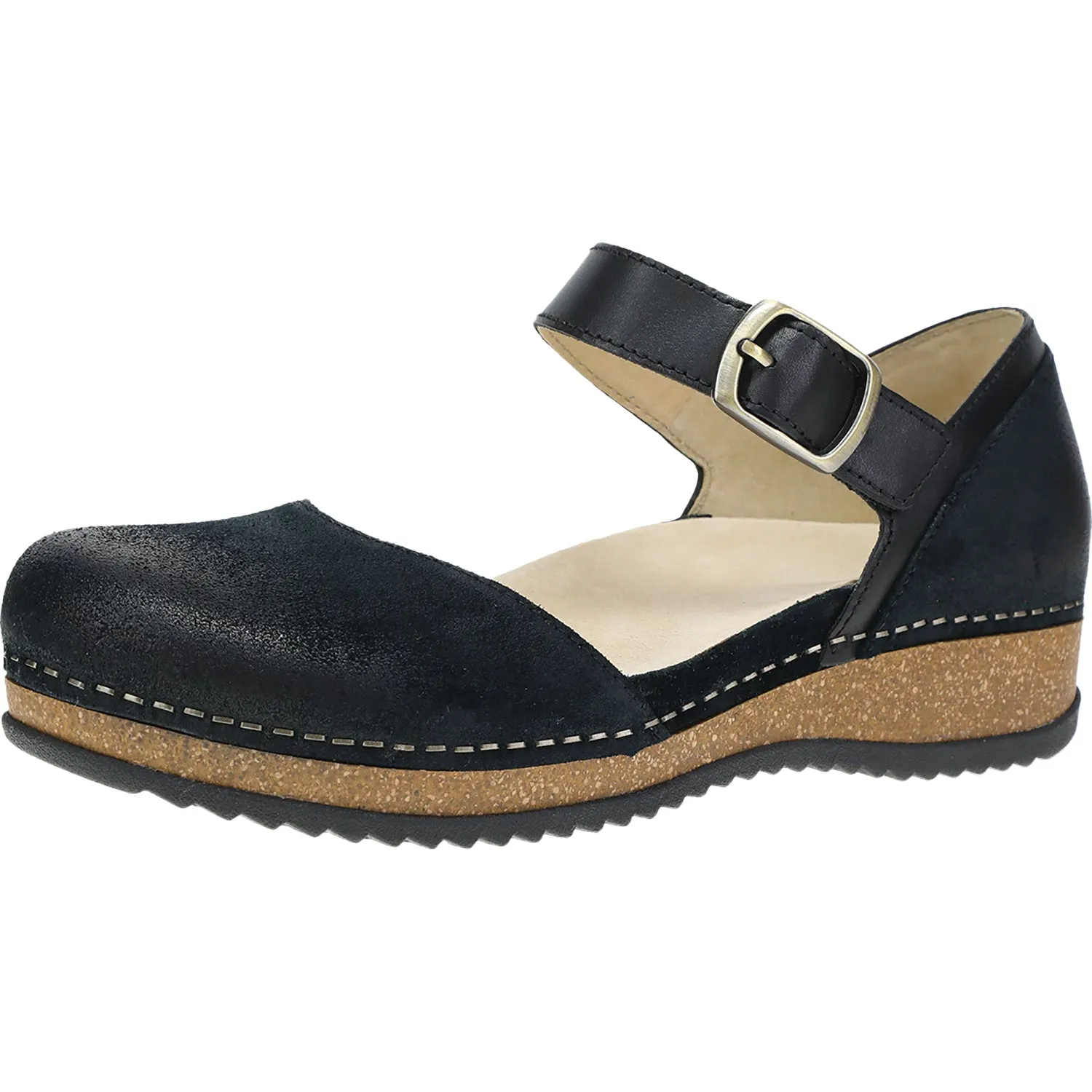 Women's Dansko Mae Black Burnished Suede