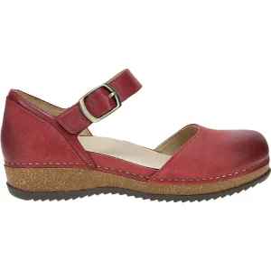 Women's Dansko Mae Red Burnished Suede