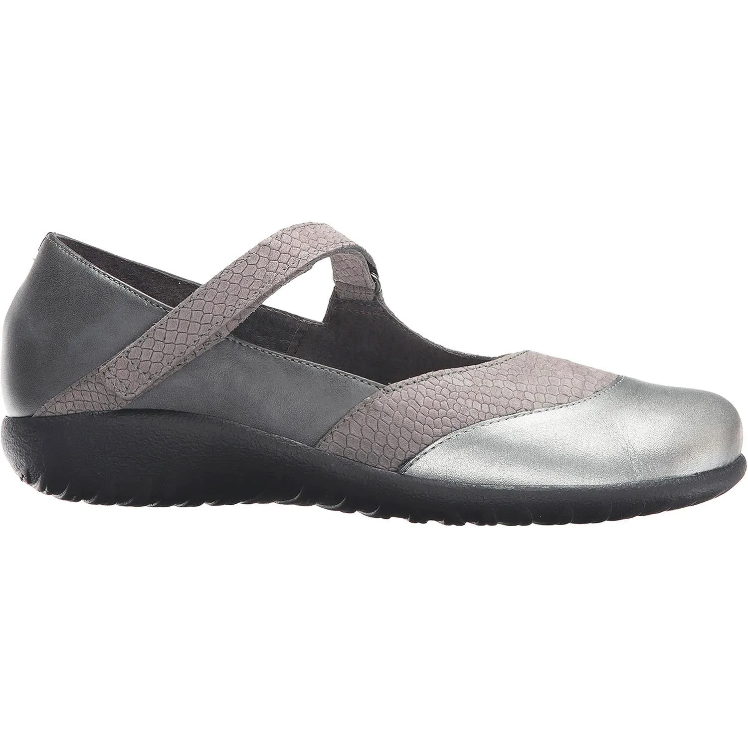 Women's Naot Luga Grey/Tin Leather