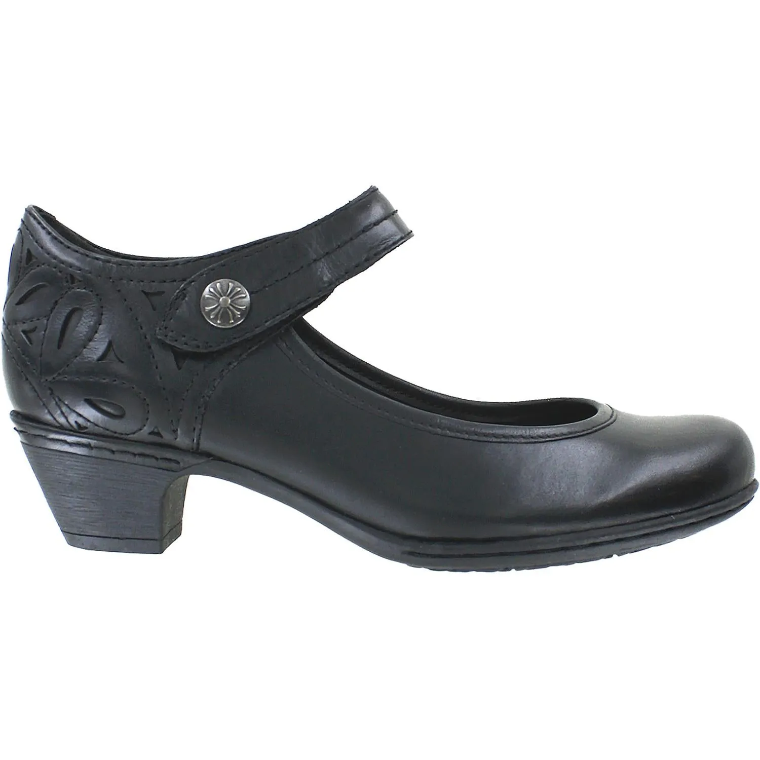 Women's Rockport Cobb Hill Abbott Ankle Strap Black Leather