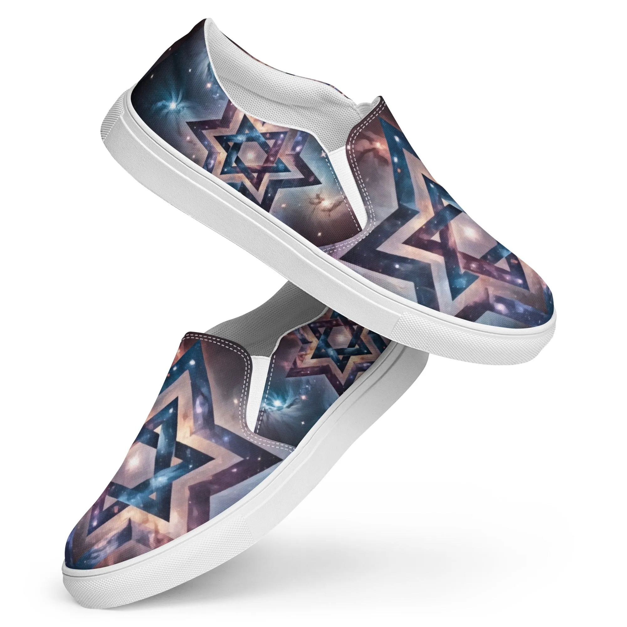 Women’s Slip-on Canvas Shoes - Cosmic Star of Unity