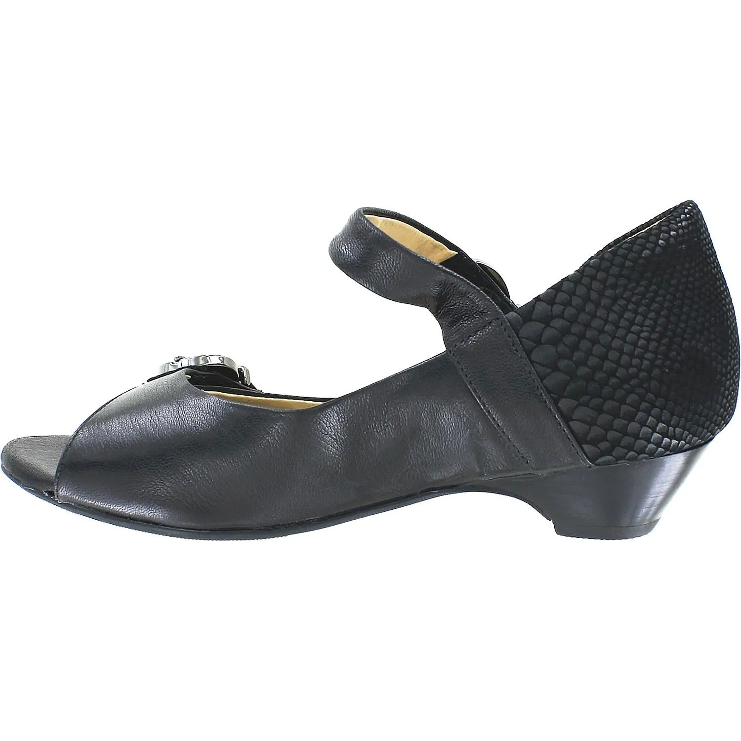 Women's Ziera Isla Black Snake Leather