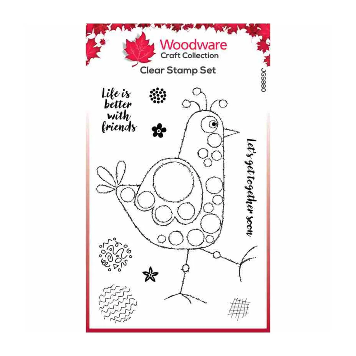 Woodware Clear Stamps 4"x 6" - Bubble Birds - Paula