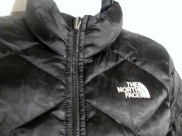 Youth Girls THE NORTH FACE 550 FULL ZIP DOWN JACKET Coat Puffer BLACK 10/12 M