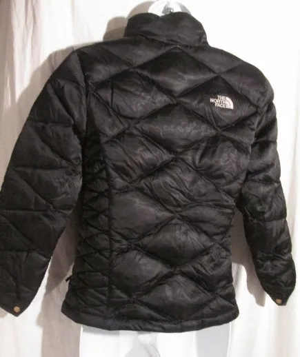 Youth Girls THE NORTH FACE 550 FULL ZIP DOWN JACKET Coat Puffer BLACK 10/12 M